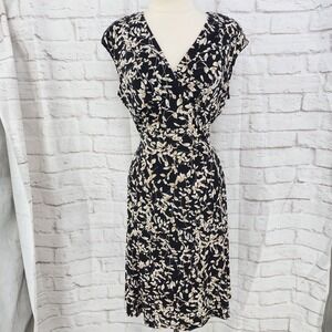 Chaps Dark Floral Work Dress Summer Chic Travel Office Cottage Boho Size XL